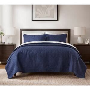 Madison Park Mansfield Antimicrobial Treated Reversible Quilt Set